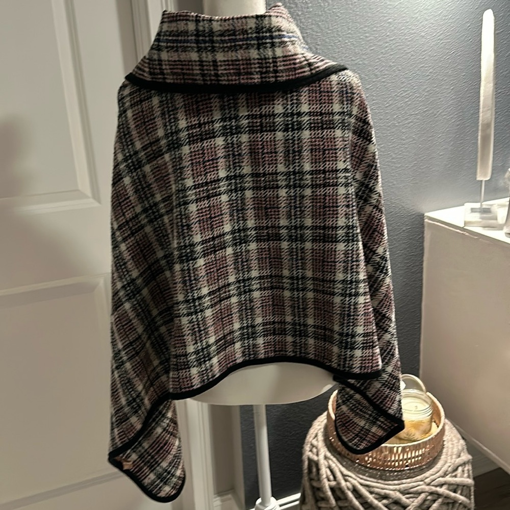 Solid Collared Cape Tops, Vintage Elegant Loose O… - image 3